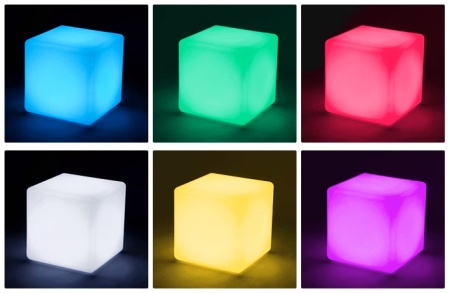 Светильник Куб 35 с питанием от АКБ, RGB Светильник Куб 35 с питанием от АКБ, RGB